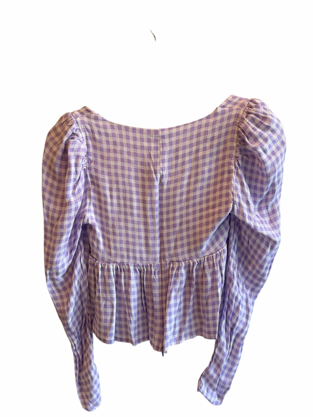 AFRM REVOLVE Lavender Gingham Hough Top - Picture 6 of 10